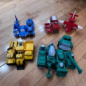 Interchangeable Vibrant Construction and Rescue Vehicle Toy Collection